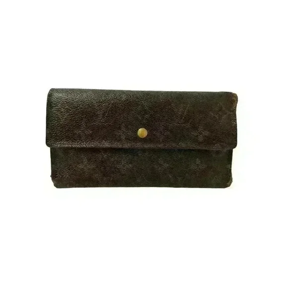 Authentic Louis Vuitton Monogram Porte Tresor Vintage Distressed M61215 Wallet - Picture 3 of 11